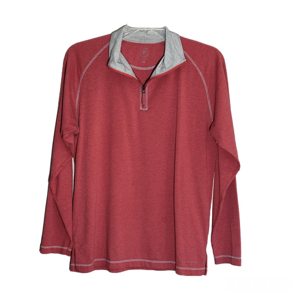 J.L. Powell Quarter Zip Men Long Sleeve Size M